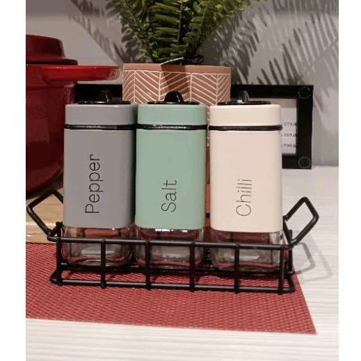 Informa canister toples bumbu spice jar hyena cally/ tempat bumbu putih