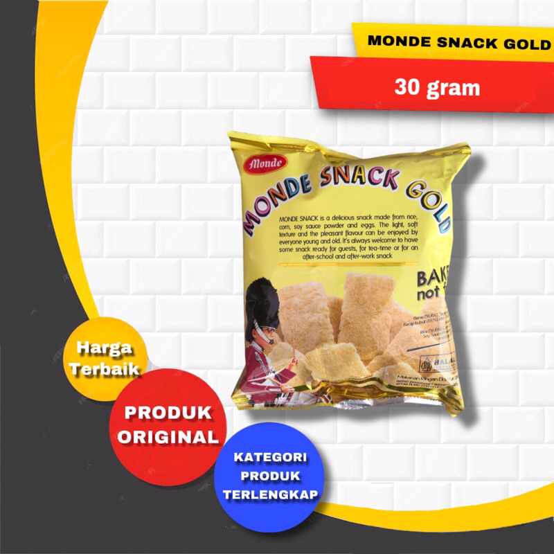 

Monde Snack Gold Makanan Ringan cemilan manis Biskuit wafer Kue Rasa Original