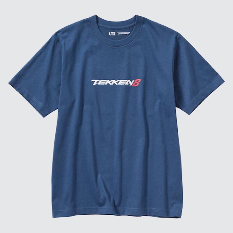 UNIQLO Men UT T-Shirt Kaos Pria Grafis Tekken Lengan Pendek Blue