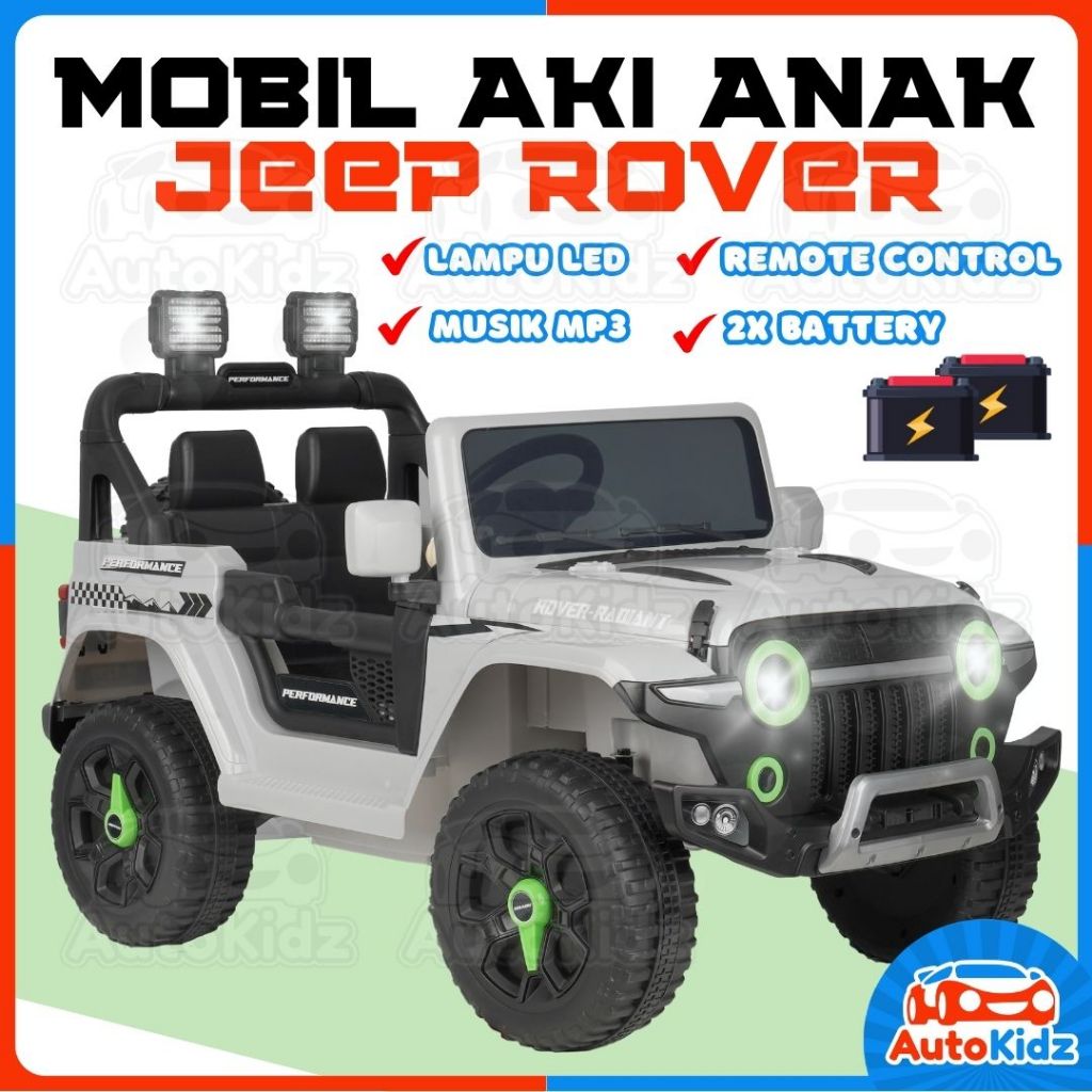 Mobil Aki Anak Jeep Rover Mobilan Bisa Dinaiki Remote Control Electric Car Toys