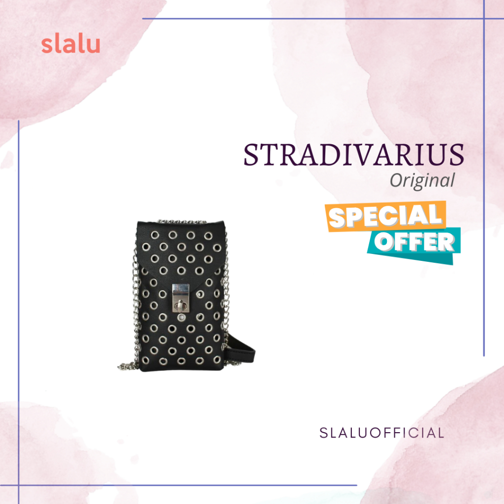 Tas Selempang Mini Wanita Branded Stradivarius Button