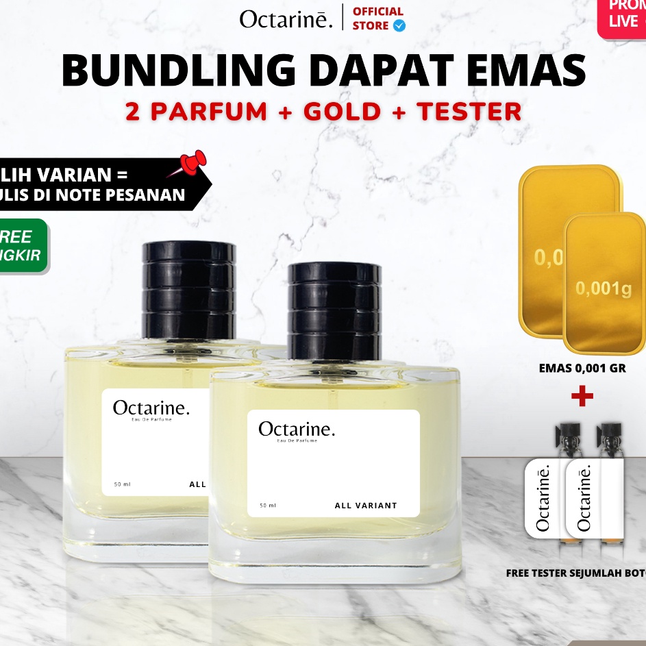 Free Ongkir  LELANG KHUSUS LIVE  Bundling 2 Botol Parfum 5ml Gratis Emas Bebas Pilih Variant  Octari