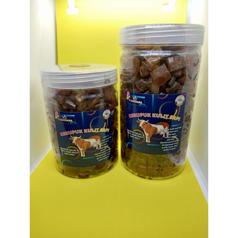 

3SAUDARA - KERUPUK KULIT SAPI MENTAH KRECEK RAMBAK 100% KULIT SAPI ASLI 1000 gram