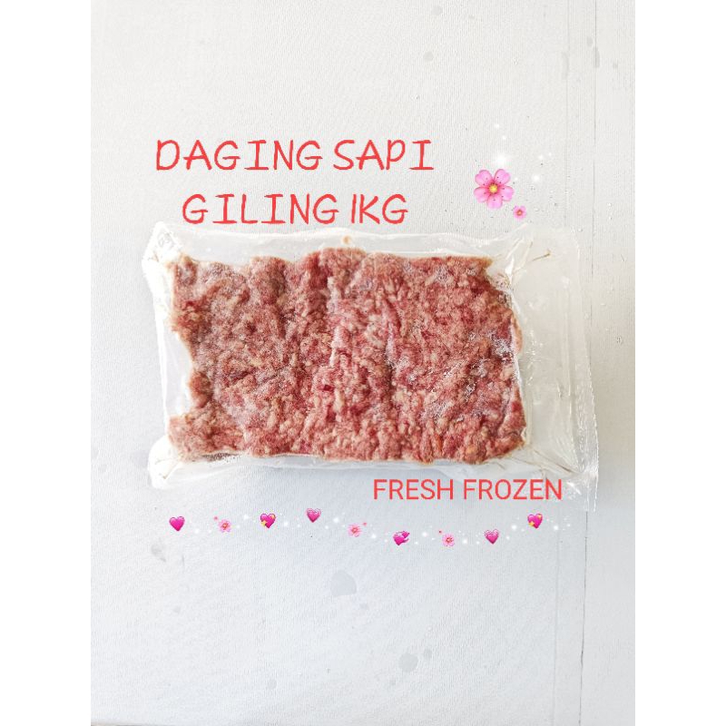 DAGING SAPI GILING FRESH FROZEN 1KG