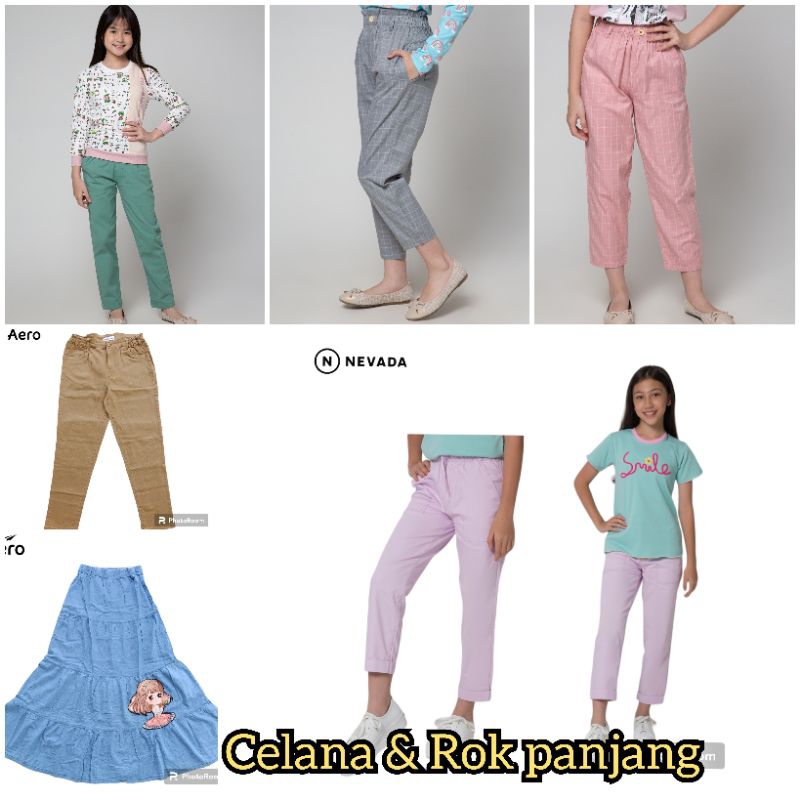 Celana panjang anak cewek Nevad4 Aero Girls mix