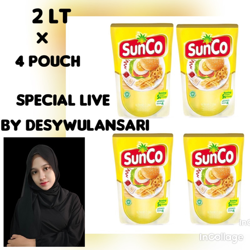 

( JATIM ) PAKET MINYAK SUNCO 2L X 4 Pouch By Desy Wulansari