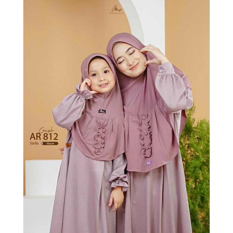 Terbaru Hijab Couple mom and kids ArRafi AR 812 // Hijab jilbab kerudung krudung instan kembaran kop