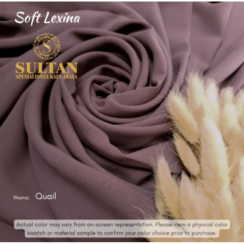 Kain soft lexina (soft lexus) quail polos,  by SULTAN, harga utk per 1/2 meter