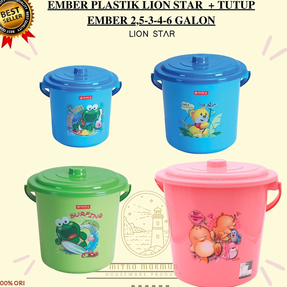 Ready NEW LION STAR  EMBER PLASTIK  TUTUP 25  3  4  6 GALON 8121624 LITER