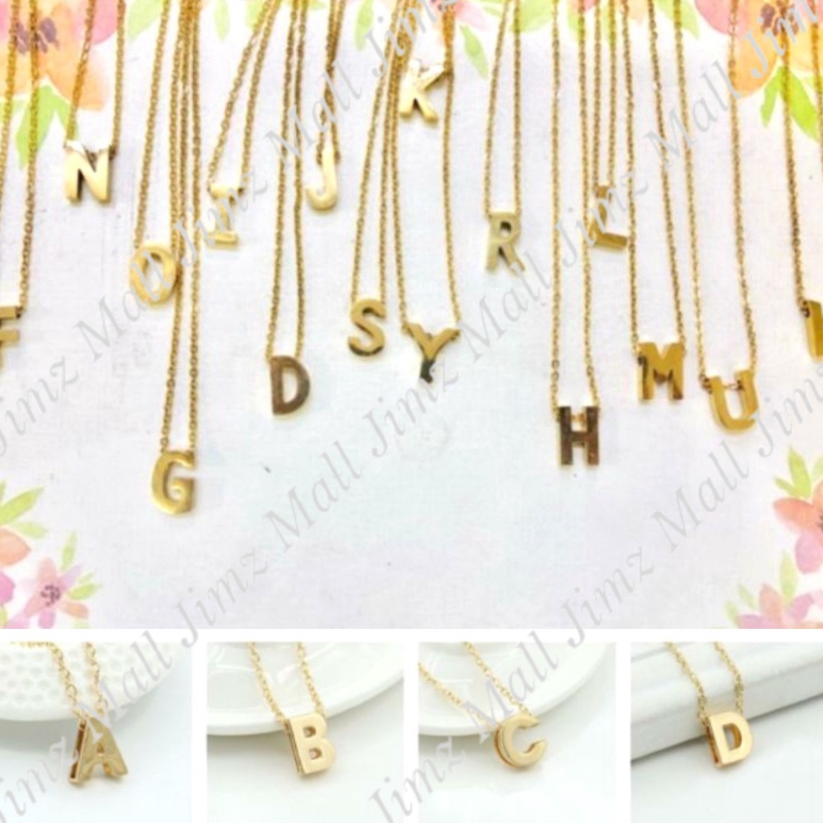 COD  Kalung huruf nagita titanium  kalung Nagita huruf titanium A sampai Z huruf abjad liontin nagit