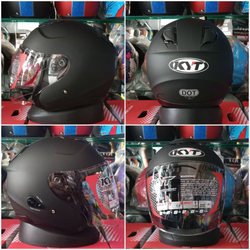 KYT KYOTO SOLID HITAM DOFF