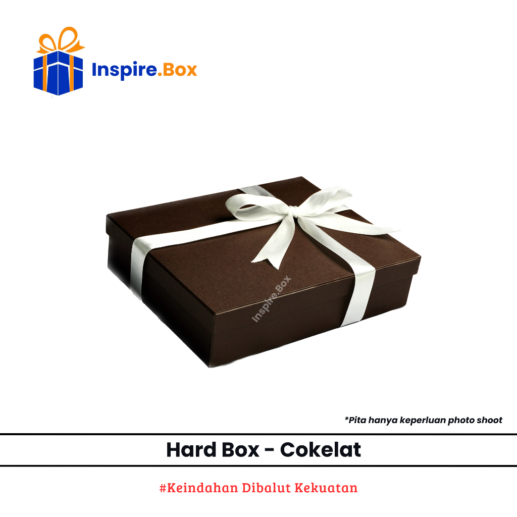 Hard Box 22 11 7 - Gift Box 22x11x7 - Kotak Kado Cokelat