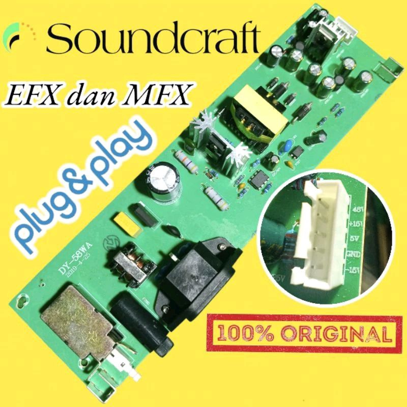 0PSU MIXER AUDIO SOUNDCRAFT EFX SERIES MFX SERIESZ DY-58WA 5V -15V +15V 48V