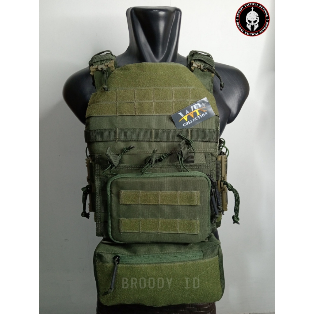 BROODY- Bodyvest HIJAU Green Phyton WR Tactical Quick Release/Bodyvest Hijau Cordura Free Dummy Plat