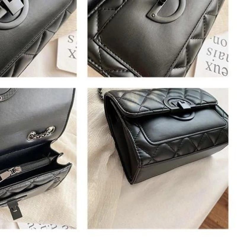 Tas Rantai Hitam Selempang