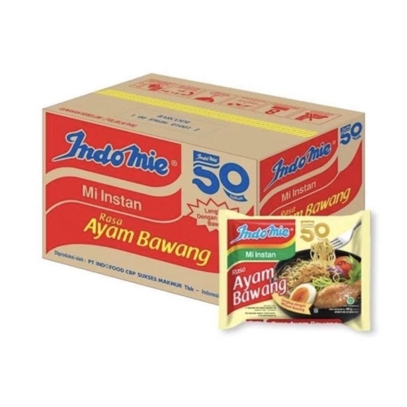 

INDOMIE AYAM BAWANG 1 DUS ISI 40 PCS - MIE INSTAN