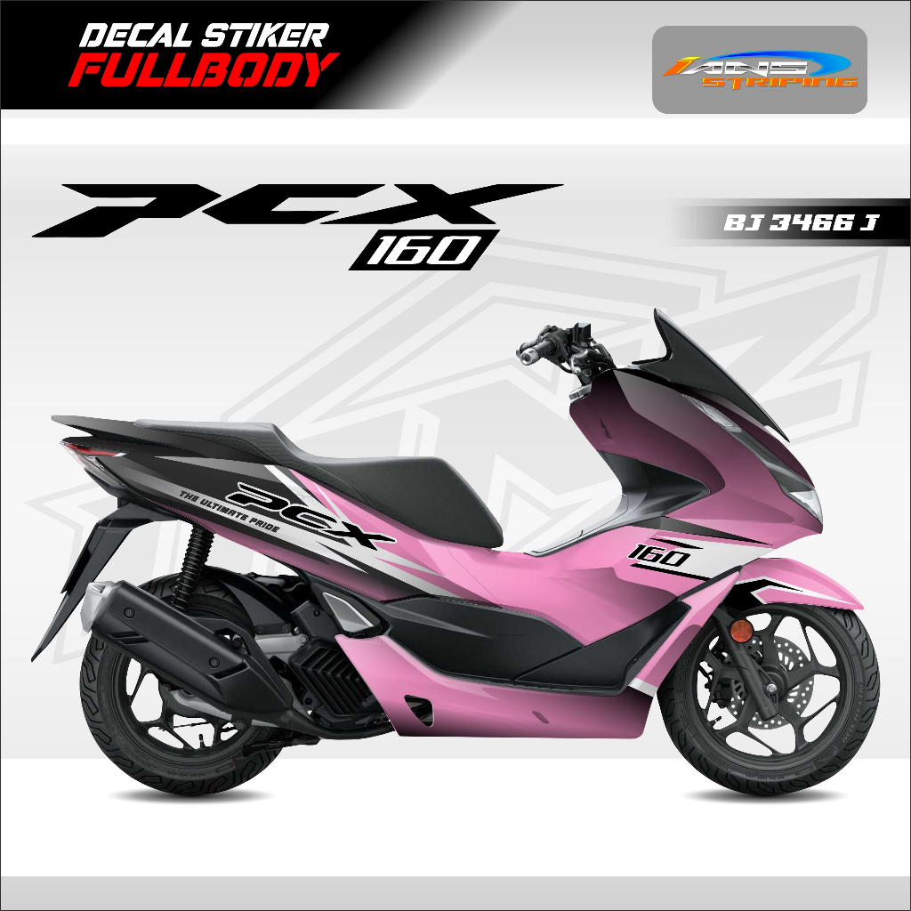 BJ 3466-STIKER MOTOR PCX ALL VARIAN SIAP PAKAI GRATIS CUSTOM NAMA-STIKER MOTOR FULL BODY ALL PCX