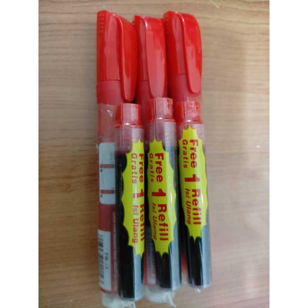 

Permanent Marker Spidol Permanen Joyko Free Refill MERAH( PCS )