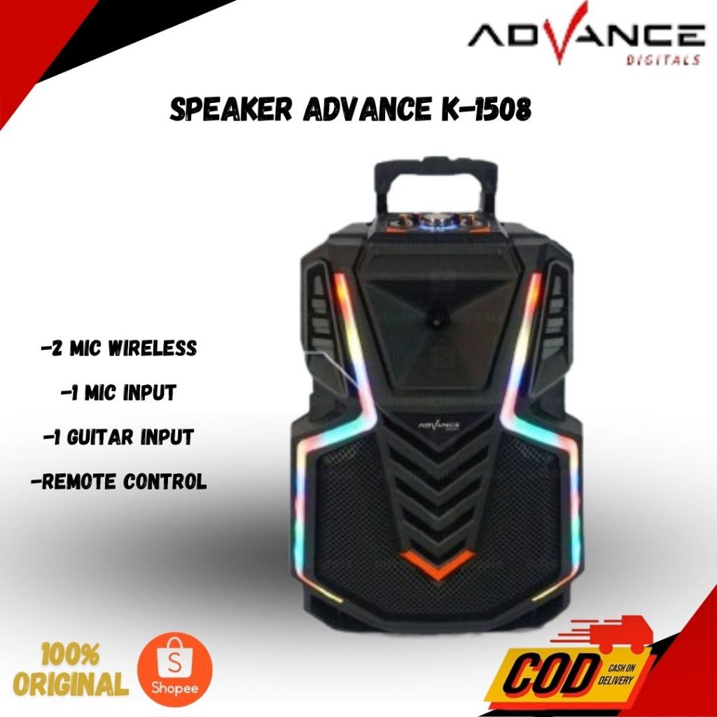 SPEAKER ADVANCE K-1508 SPEAKER KAROKE SPEAKER ADVANCE 15 INCH