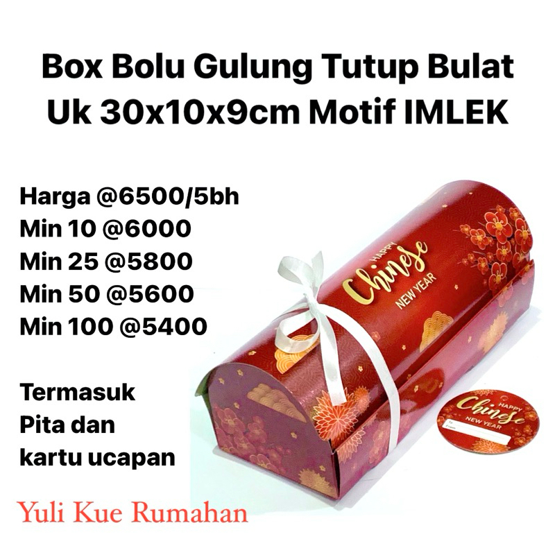 

Box Bolu Gulung Tutup Bulat Uk 30x10x9cm MOTIF IMLEK