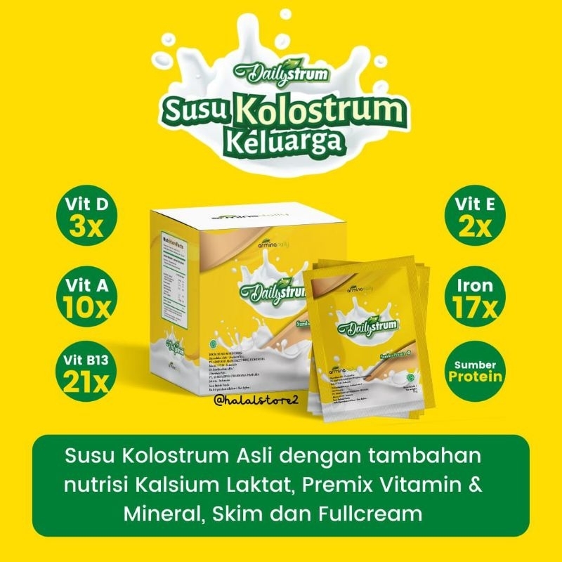 

susu kalsium Dailystrum kemasan suchet