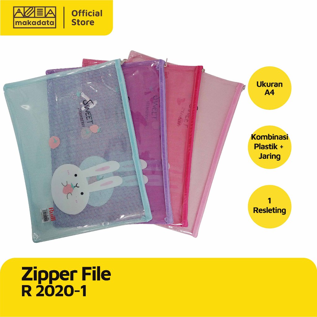

ZIP FILE / ZIPPER FILE / DOCUMENT BAG JARING TRANSPARAN A4 2020 MURAH