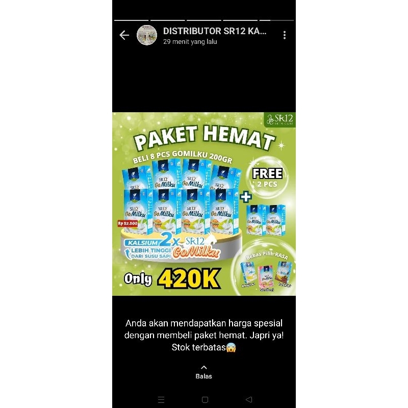 

SUSU-KAMBING-ETAWWA/ SR12/SEHAT/HERBAL