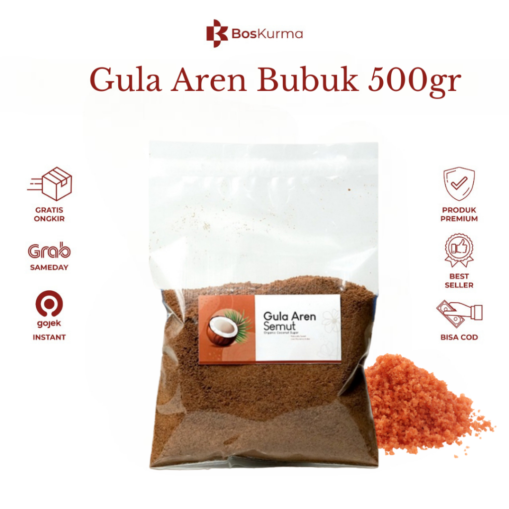 

Gula Semut Aren Bubuk 500 Gram | Sugar Palm Organic