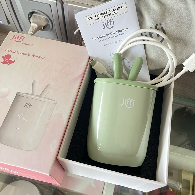 Preloved Jiffi Portable Bottle Warmer LIKE NEW (penghangat asi/penghangat asi portable)