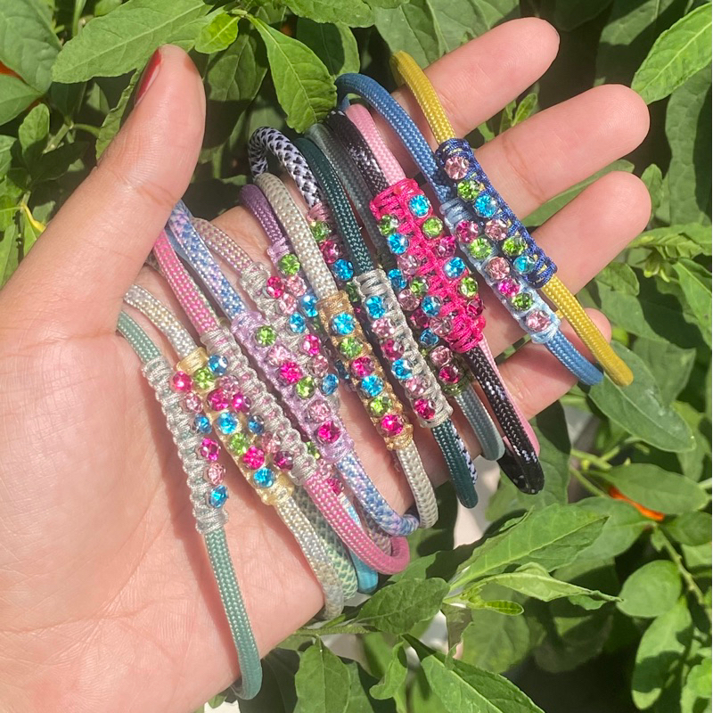 Minnies Crystal Paracord Bracelet | Gelang Paracord | Gelang Paracord Kristal | Gelang Paracord Mini