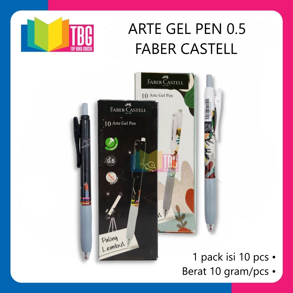 

1 PCS ARTE GEL PEN 0.5 BLACK 10 642999 FABER CASTELL PULPEN PENA BOLPEN BOLPOIN
