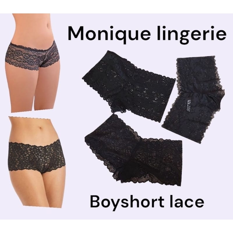 MONIQUE BOYSHORT Lace Black