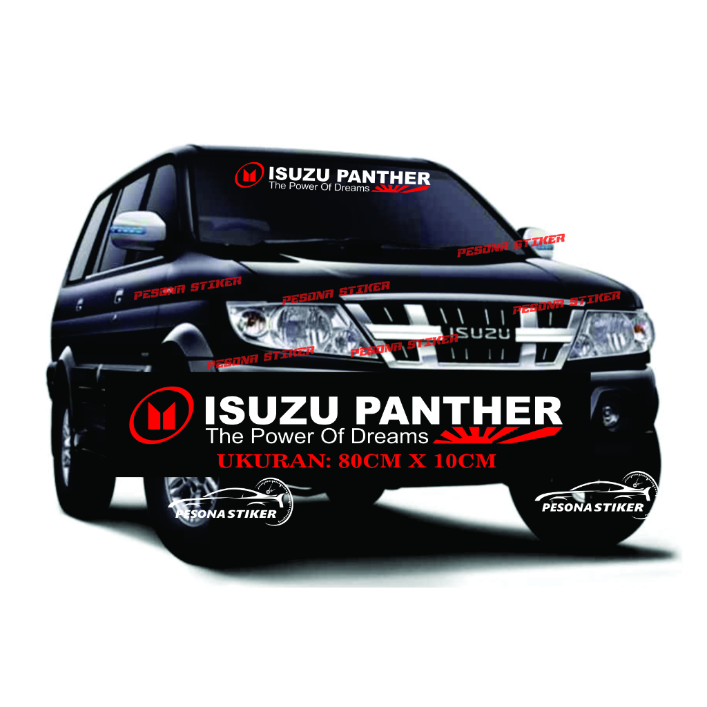 TERBARU promo sticker kaca depan dan blakang ISUZU PANTHER cutting sticker mobil keren