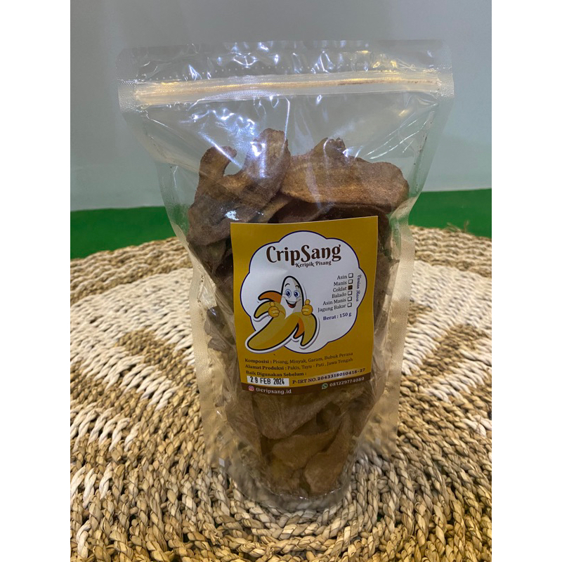 

kripik pisang coklat /cripsang coklat 150mg