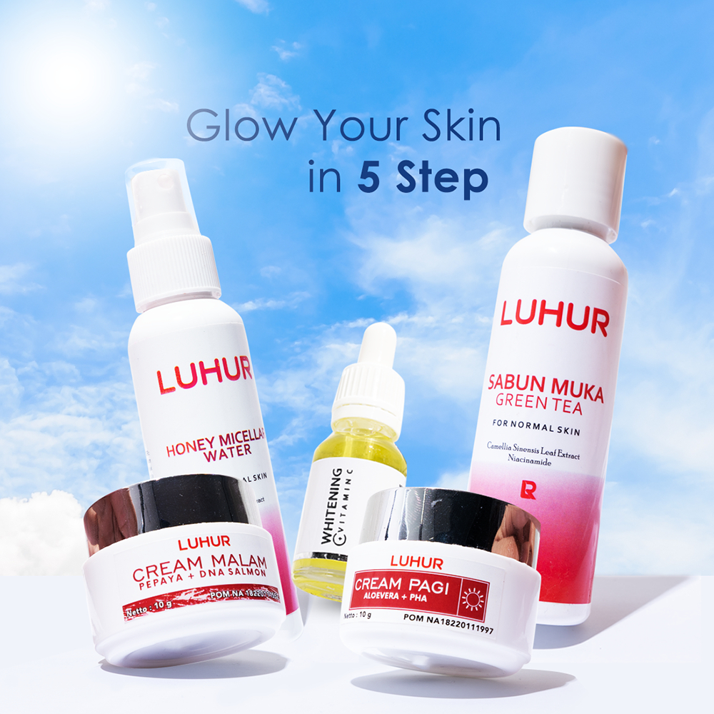 Paket Whitening Luhur skincare Perawatan Kulit Pencerah Skincare Kulit Kering Kusam Perawatan Pemuti