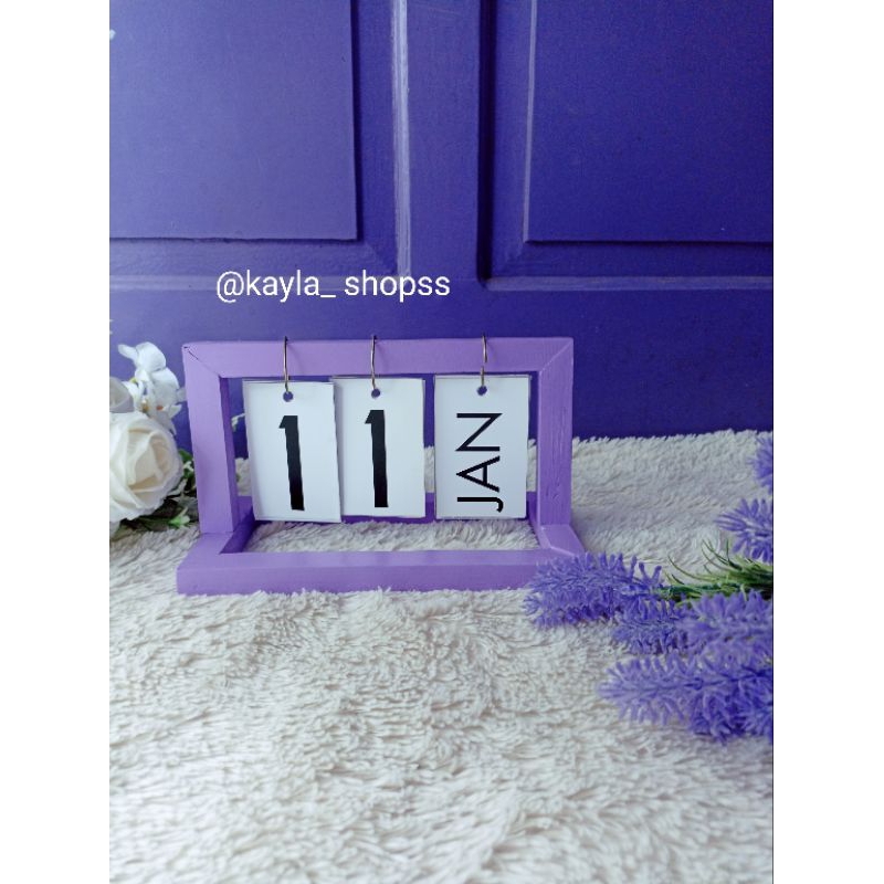 

kalender kayu, kalender abadi, ungu lilac, ungu muda
