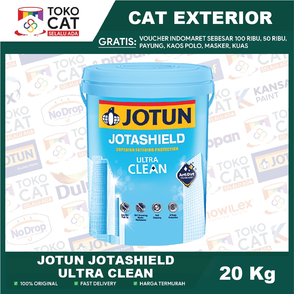 Cat Tembok Eksterior Anti Noda Jotun Jotashield Ultra Clean White 20 Liter Pail / Cat Tembok Luar Ru