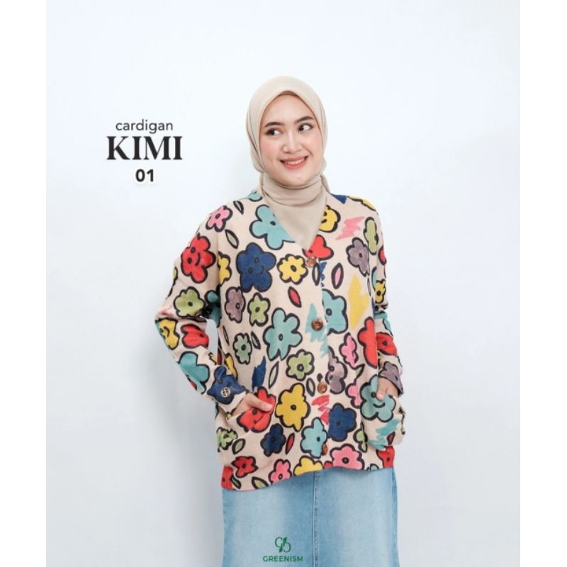 KIMI CARDIGAN BY GREENISM. CARDIGAN RAJUT FLANEL.