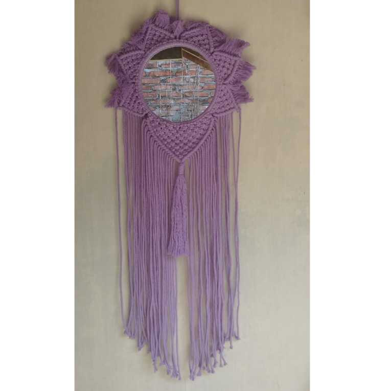 Cermin sudah plus cermin Macrame Cermin Mirror Macrame Cermin Macrame  hiasan dinding aesthetic hias