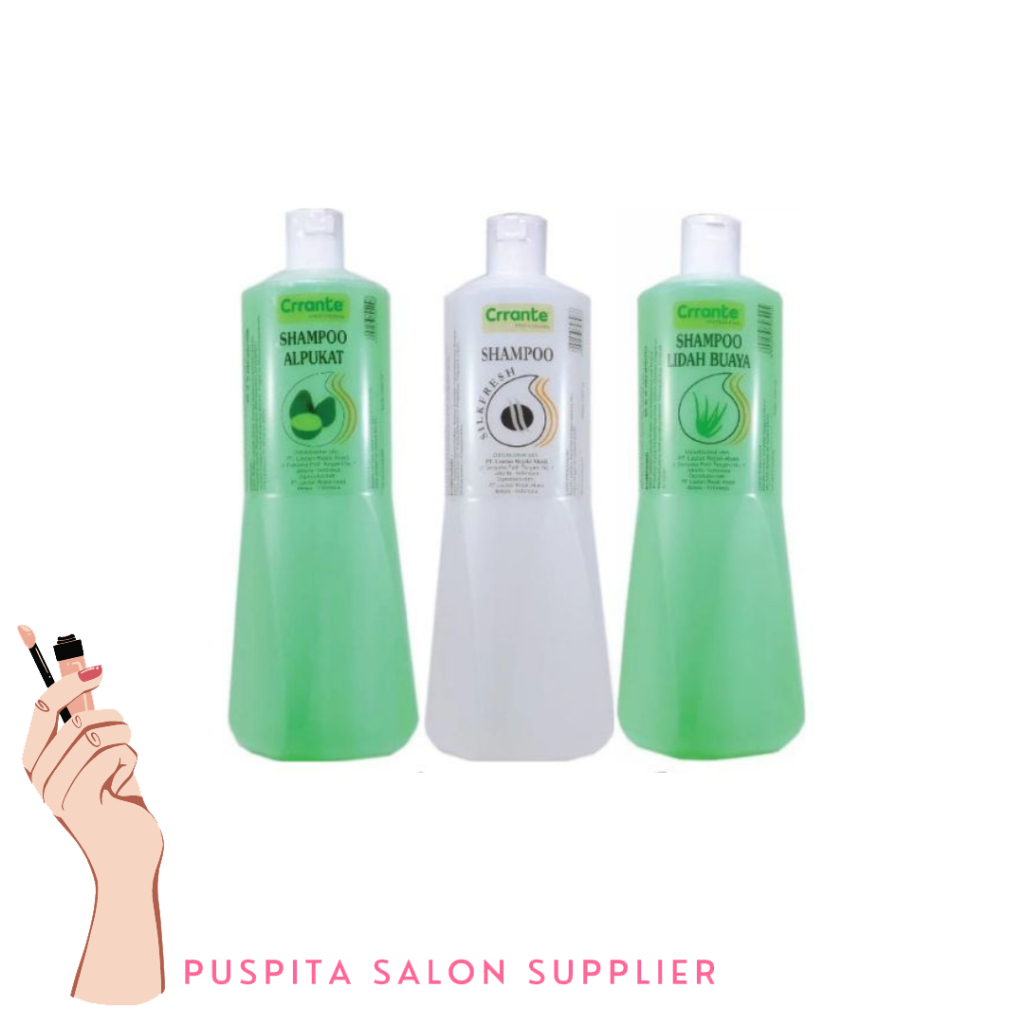 Crrante Shampoo 1000ml / 1 Ltr Lidah Buaya / Silk Fresh / Lemon / Strawberry / Apel