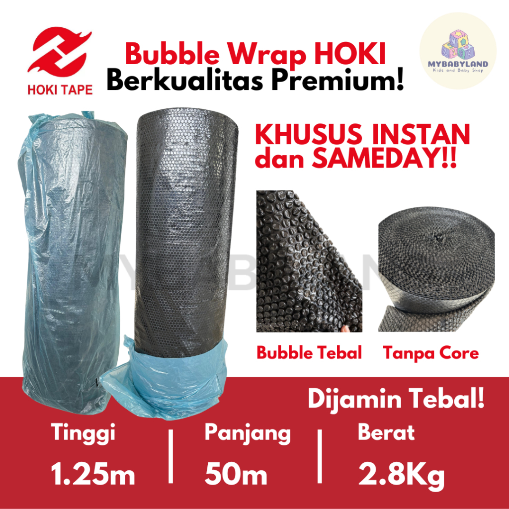 

Bubble Wrap 1.25m x 50m Tanpa Core | Plastik Bubble Wrap Roll Premium | Kualitas Terbaik