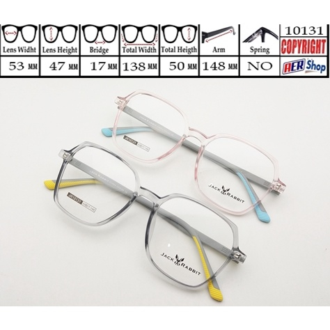 10131 - 10132. Kacamata minus terbaru MATERIAL ORIGINAL PPSU frame lentur JACK RABBIT