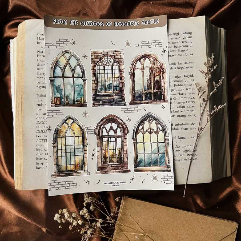 

Sticker Aesthetic From the Windows of Hogwarts Castle Stiker Jurnal Sticker Sheet A5