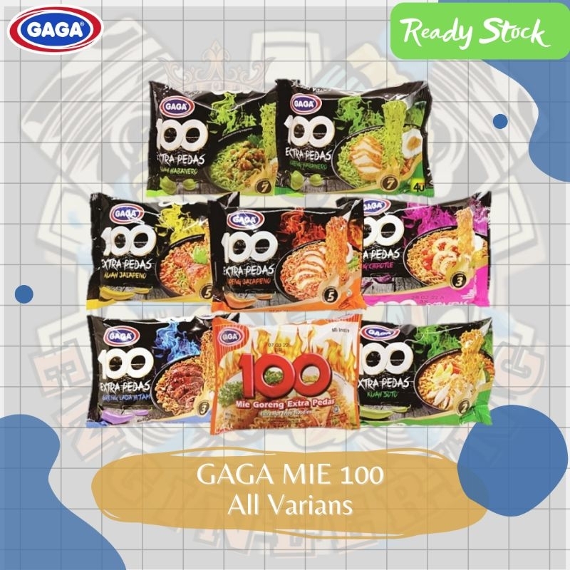 

GAGA Mie Instant 100 Goreng Kuah Extra Pedas