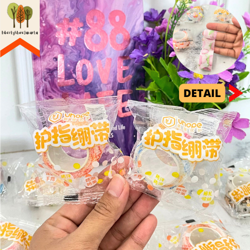 

Finger Protector Plastik Satuan Polos Tape Writing Plester Bantu Tulis Pelindung Jari Stationery