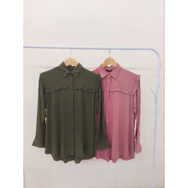kemeja nurama ruffle