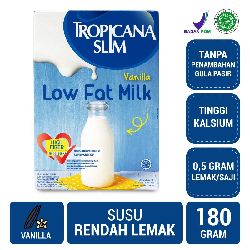 

Tropicana Slim Low Fat Milk Vanilla 180 gr