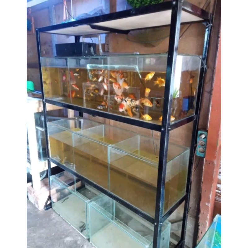 Custom rak aquarium 3susun 120X120X40
