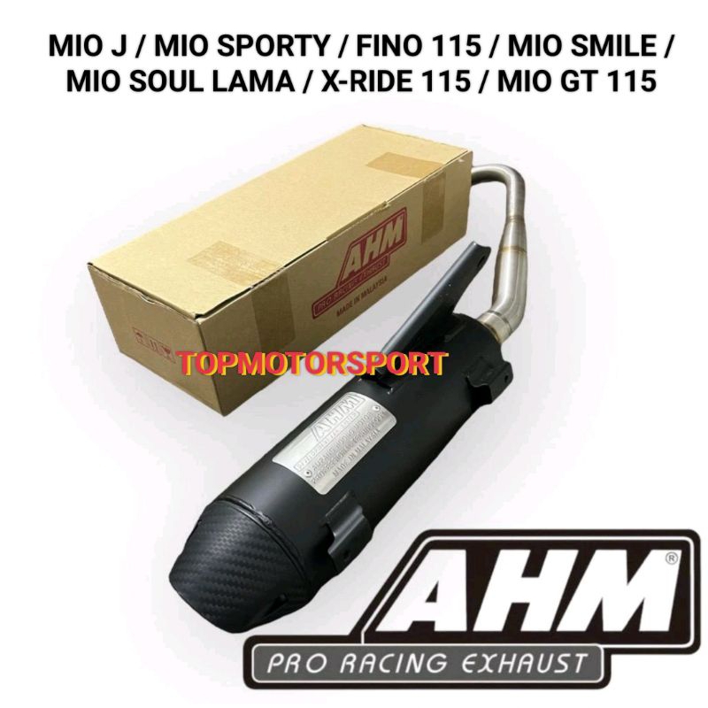 AHM ORIGINAL KNALPOT STANDAR RACING SUKIGI MIO J/MIO SMILE/MIO SPORTY/MIO SOUL/FINO ORIGINAL AHM MAL