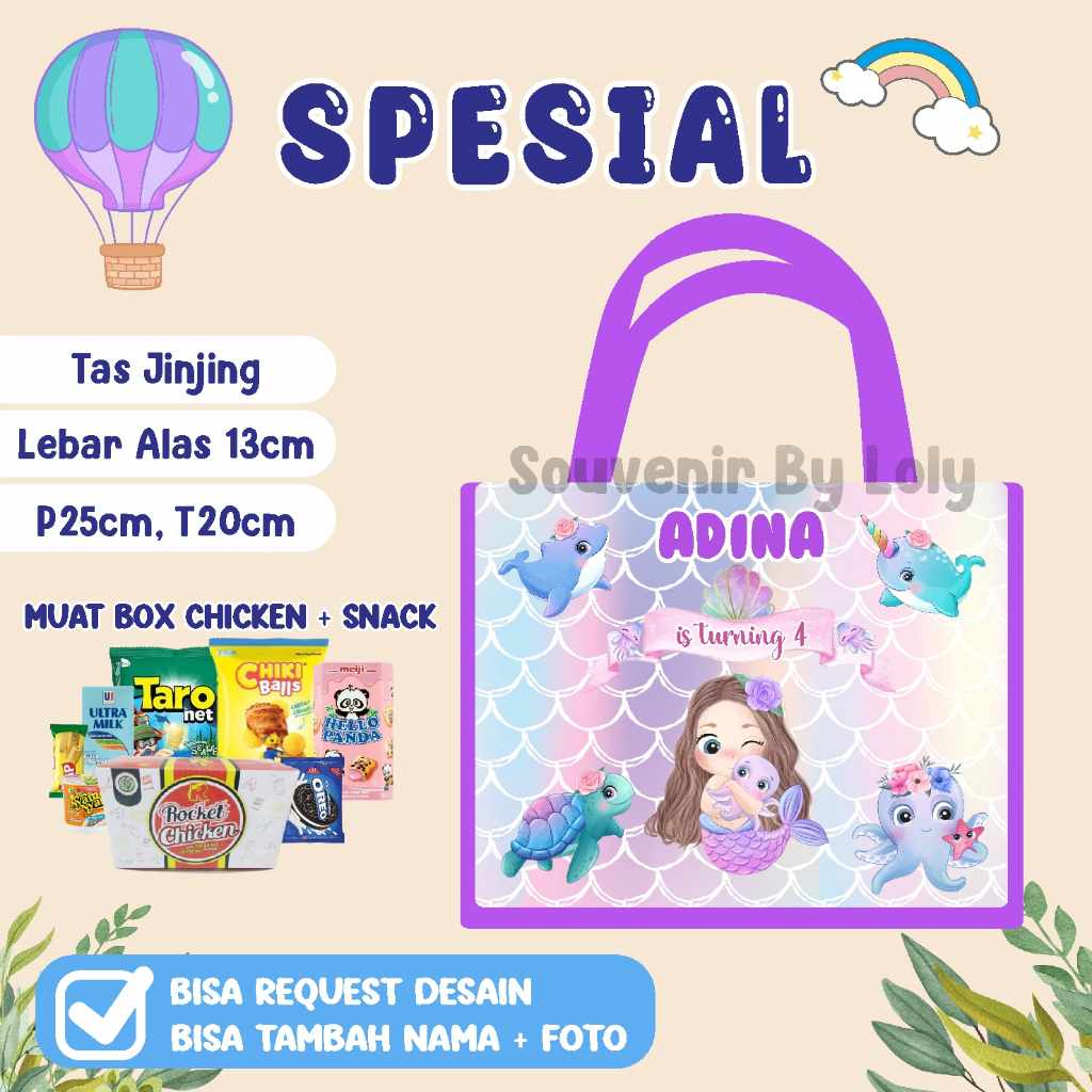 

Goodie Bag UNGU/Tas Ultah Custom/Goodie Bag Custom/Tas Ultah Unik/Souvenir Custom